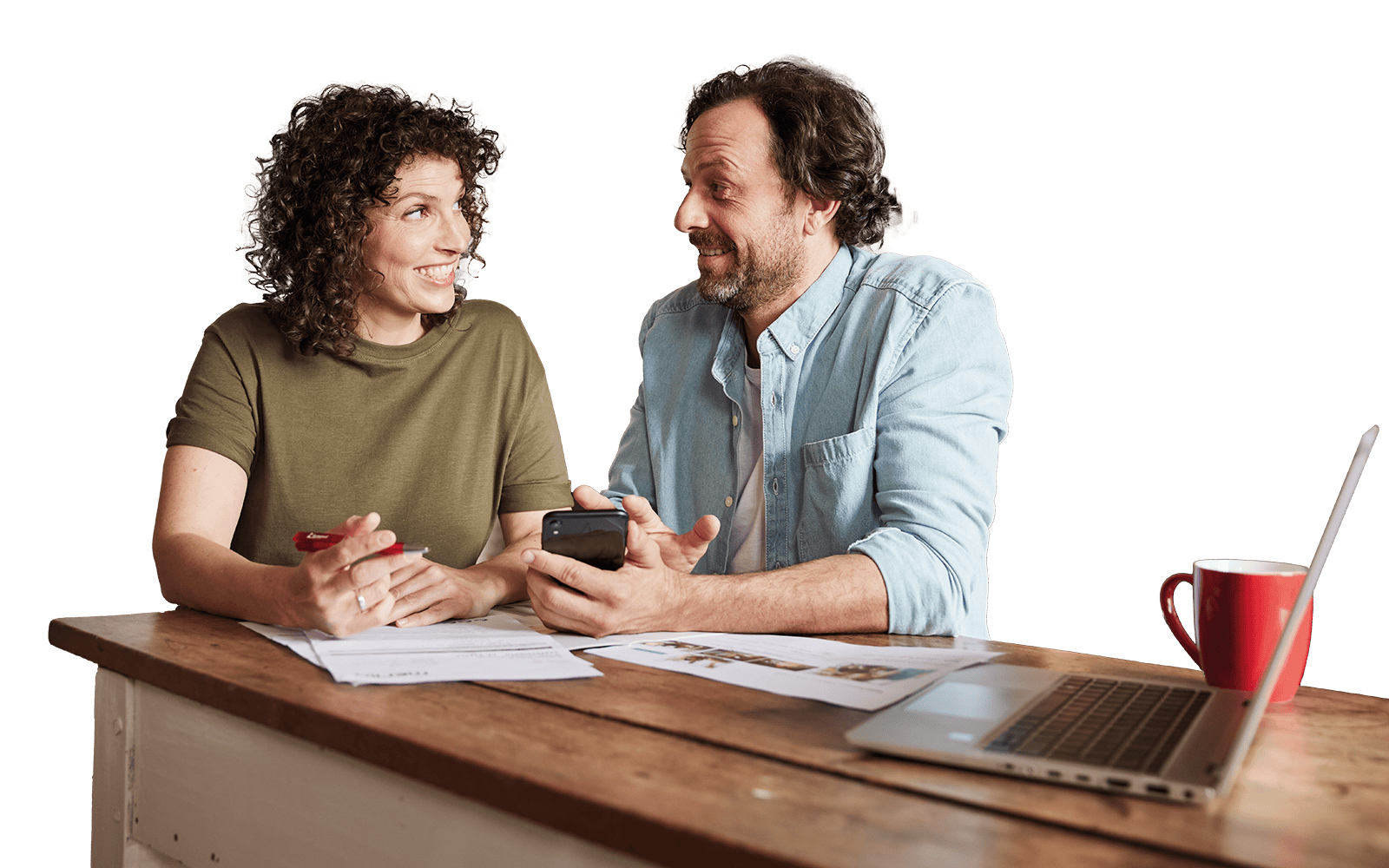 Pareja en una encimera